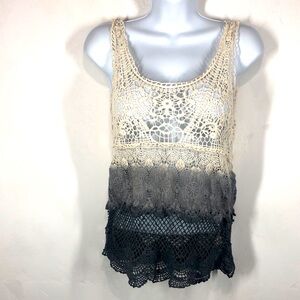 American Eagle crochet ombré tank size xs